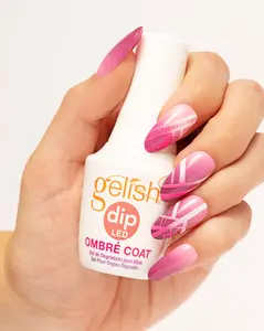 Gelish Ombre Coat – Light Activated Gel for Ombré Nail Art, Compatible with Xpress Dip Powders, Gradient Fade, Quick & Easy Application, LED Cured Blended Look, Cruelty-Free, 15mL.