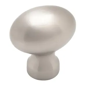 Cosmas 6021SN Satin Nickel Small Football Cabinet Knob