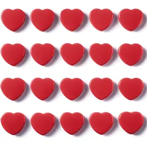 Fridge  - 20 count Red Heart Refrigerator  for Whiteboard, Locker, Map & Cabinet | Cute Decorative Heavy Duty  | Small   for Kitchen, Office, Classroom & Home