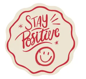 Playful Stay Motivated Circle Sticker 5 x5 cm