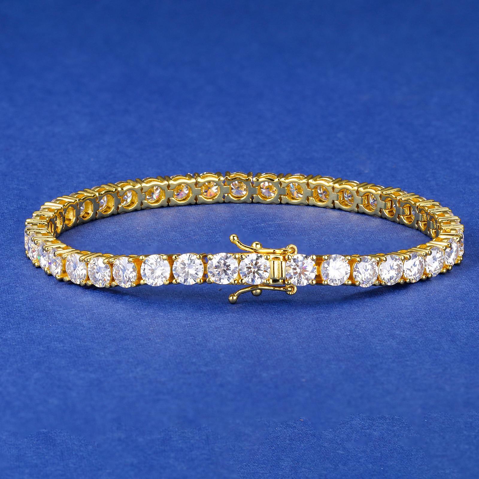 Top Quality 3MM D Color VVS1 Moissanite Tennis Bracelet Necklace For Women Man 100% S925 Silver Sparking Wedding Fine Jewelry