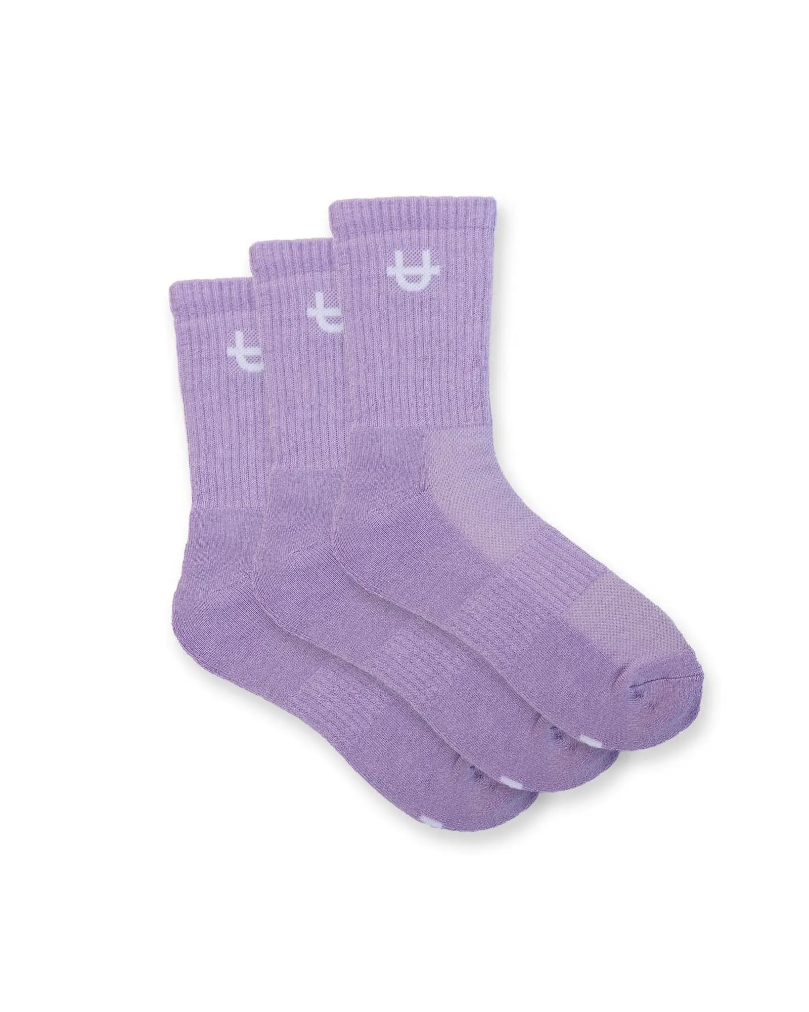UPPPER Original Crew Socks Lavender 3-Pack | Premium Fitness Gear + Apparel