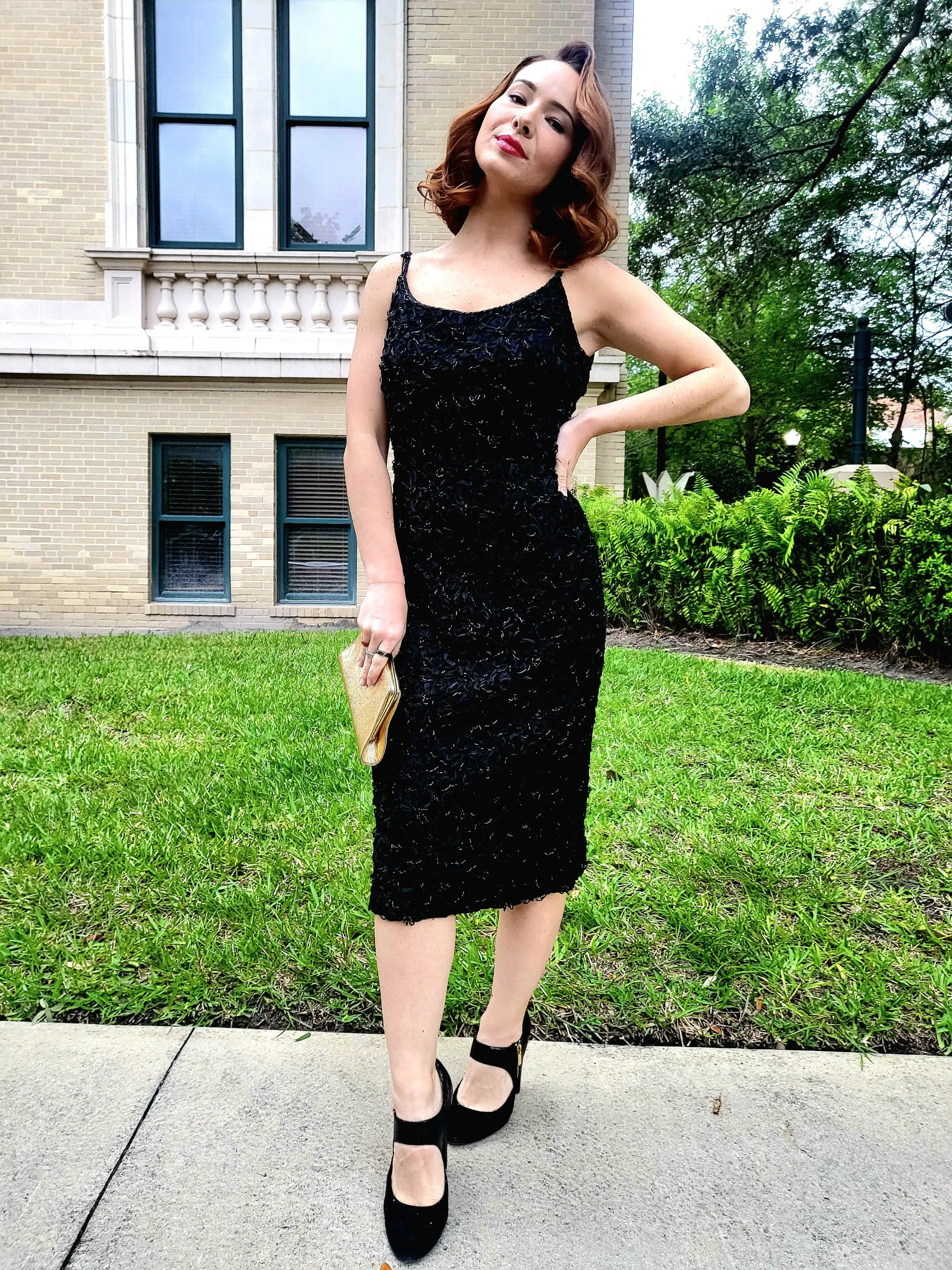 Vintage 1950's-1960's Cavanagh's Black Beaded Lace Wiggle Dress - TikTok  Shop
