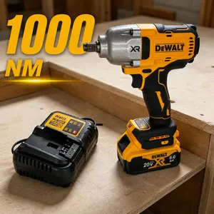 Dewalt DCF900 20V Cordless Impact Wrench, 1000 Nm Torque, 6.0Ah Li-Ion Battery, Multi-Speed, for Automotive & Industrial Tasks