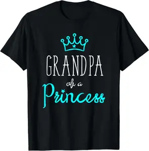 100% cotton Unisex Grandpa Granddaughter Shirts Matching Set King and Princess T-Shirt