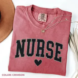 Comfort Colors Nurse T-Shirt, Leopard Nurse Shirt, RN T-Shirt, Nurse Tee, Nurse Graduation Gift, Nurse Week, Nurse Appreciation, New Nurse Gift