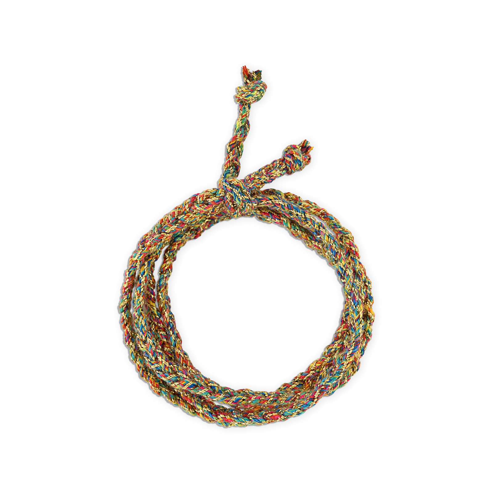 String Wrap Bracelet / Anklet - Rainbow