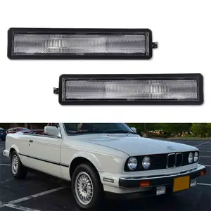 2PCS Euro M-Tech Style Bumper Side Marker Lamp Housings For BMW E30 3 E34 5 Series Replace OEM 63141377850, 63 14 1 377 850, 63-14-1-377-850, 63141377849, 63 14 1 377 849, 63-14-1-377-849