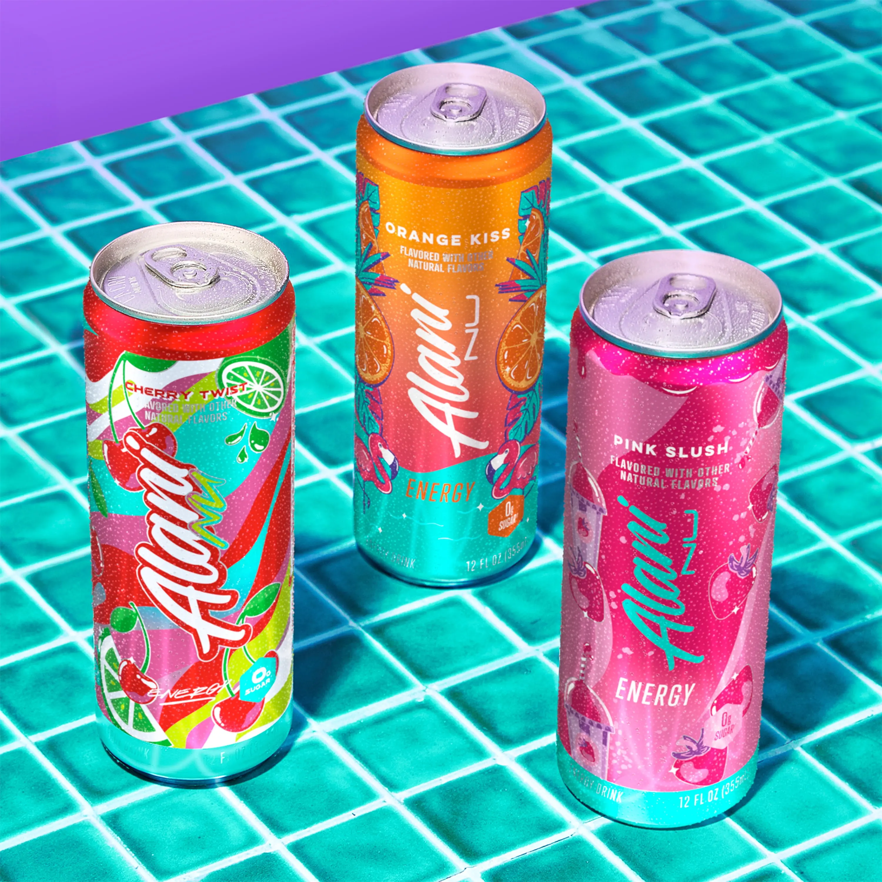 Alani Nu Sugar Free Energy Drink, Variety Pack, Pink Slush, Orange Kiss ...