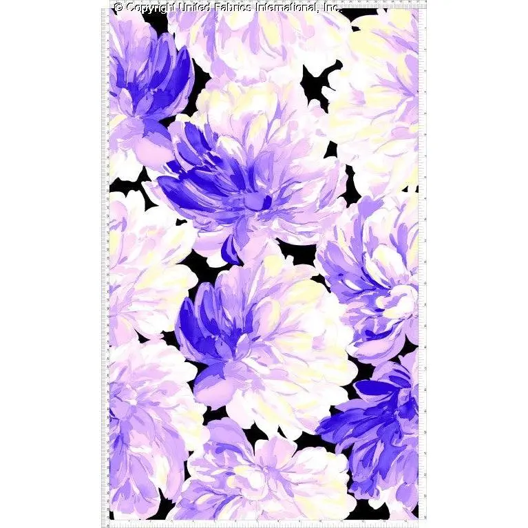 Chiffon Printed Coincident Woven Fabric by the Yard Large Floral Print Chrysanthemum Fabric Sheer Dress Fabric Sewing Apparel Polyester Skirt Top