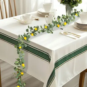Faux Greenery Garland with Lemons and Green Leaves Artificial Lemon Vine Garland Wreath for Front Door Wall Party Table Decor