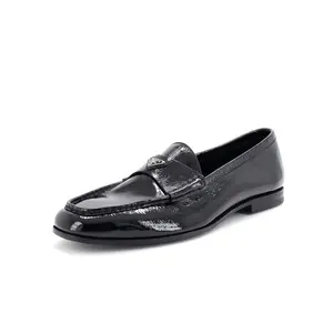 Pre-owned Prada Men's Triangle Logo Loafers Patent by Rebag