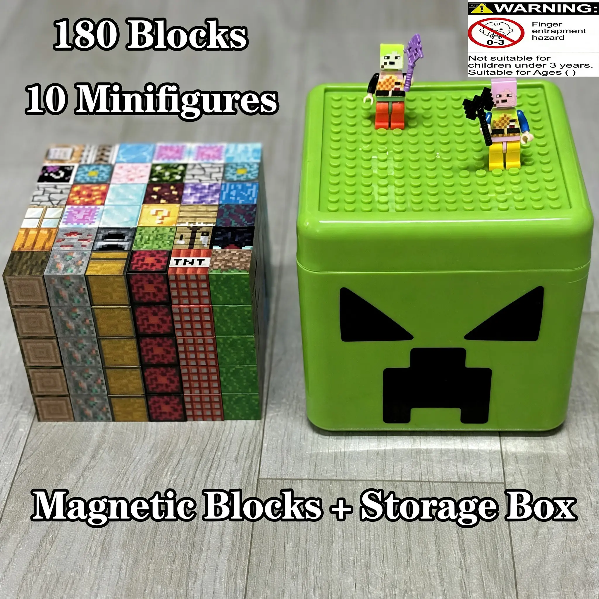 New Magnetic Building Blocks Set with Storage Box, World Block Assembly Toy, My Gift Magnet Puzzle, Kids Educational Toys, Building Block Sets, Magnetic Construction Set