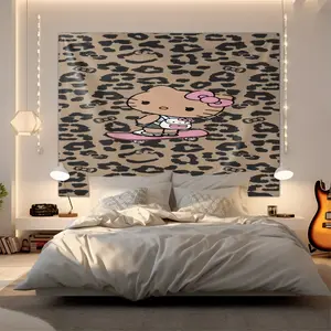 Home Decoration Hello Kitty Tapestry, Fashionable Room Flags, Unique Wall Art in Living Room and Bedroom, Suitable as Birthday and Daily Holiday Gifts