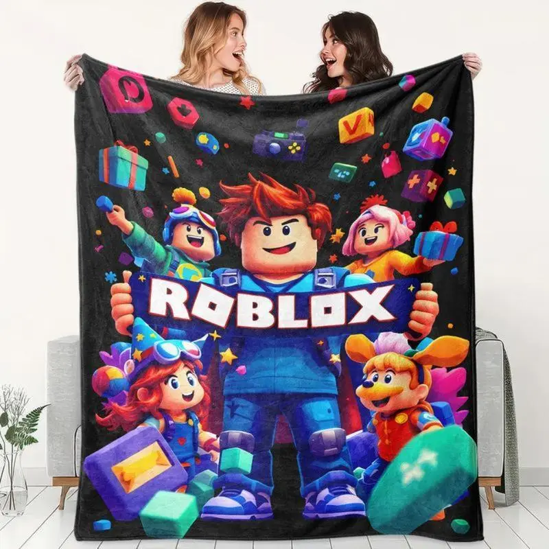 Roblox Cozy Winter Throw - Ultra Soft Flannel Blanket for Living Room, Christmas Bedding & Couch A1210-125
