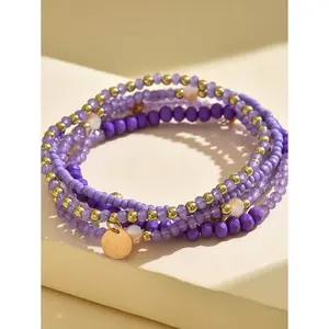 4Pcs Adjustable Beaded Anklet Set For Women Alloy Boho Minimalist Jewelry Stackable Ankle Bracelets Gift For Her Vacation Everyday Party Wear