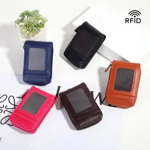 RFID Blocking Zipper Credit Card Holder, 1 Count 12 Slots Card Organizer, Compact Card Organizer for Daily Use, Home Organizer