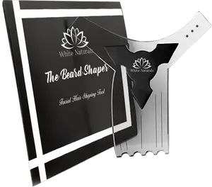 White Naturals Beard Shaping Tool Guide For The Bearded Men, Perfect Gift For Valentine's Day, Best Styling Template for Perfect Line Up and Edging Haircare Heatless