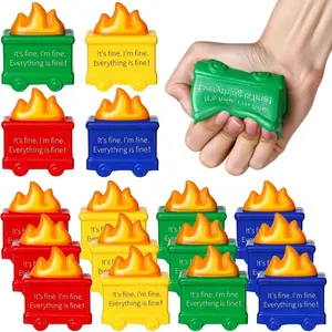 12 Pcs Dumpster Stress Relief Balls Dumpster Anxiety Relief Gift PU Squeeze Balls for Adults Emotional Therapy Fidget Appreciation Gifts for Office Coworker (Bright Color)