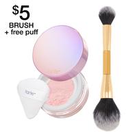 brush + pink powder