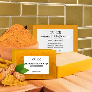 Lemon Turmeric Brightening Soap for Gentle Cleansing, Nourishing Skin Hydration, Moisturizing Face & Body Care