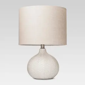 Textured Ceramic Accent Lamp Cream  - Threshold