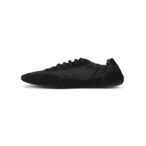 PRADA Re-Nylon Collapse Leather Suede Logo Lace-Up Low-Top Casual Shoes for Women Trending Shoes, House White Official Shoes to Get / Maison Mihara