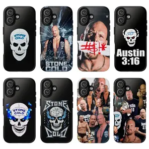8 Styles Stone Cold WWE Phone Case, Austin 3:16 Phone Case, Wrestling Legend Case, Retro WWE Inspired Design, Gift for Fans, Trending 26 G