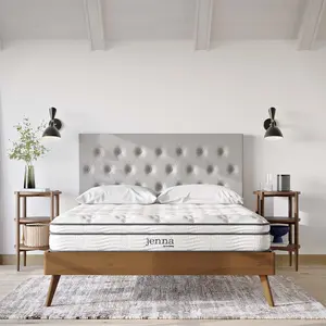 Jenna 8" Innerspring and Foam King Mattress in White