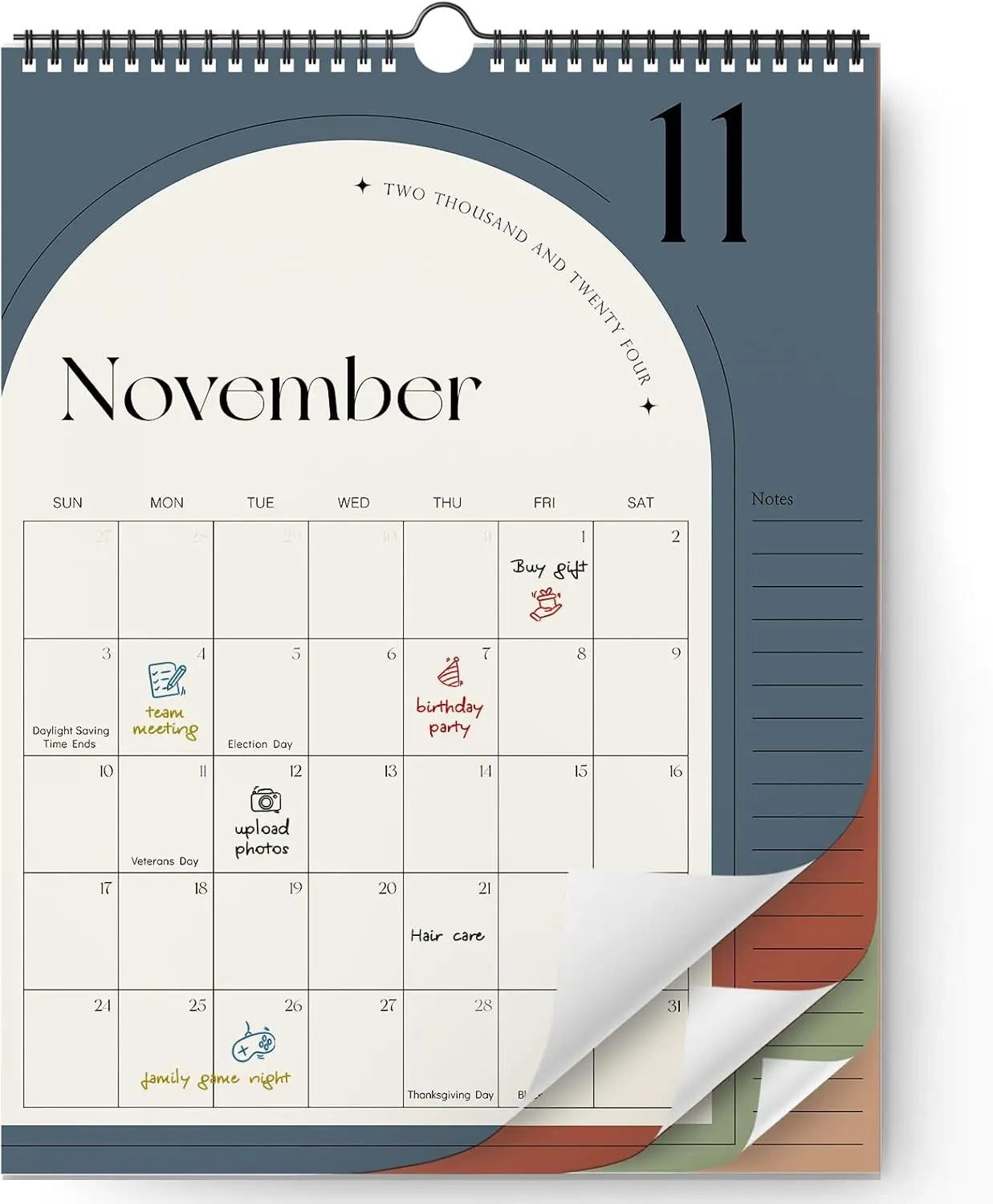 2025 Wall Calendar Planner - 20 Monthly Aesthetic from November 2024 to June 2026