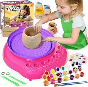 Pottery Wheel for  - Complete Pottery Painting Kit Arts and Crafts for  Ages 8-12 with Air Clay Art Supplies for Girls Boys Toys Birthday Christmas Gifts for 6 7 8 9 10 11 12 -