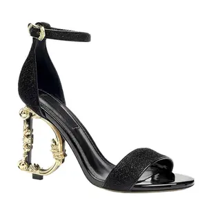 2025 New Thick Versatile Fashion Special-shaped Heels Makapal Casual Decor Formal Ballroom baddie costumes Design Arch sandals women Fall TikTok Viral Halloween Costume Fairy Style Comfy Thick elegant sandals Fashionable Wedge Red Footwear Girl Summer