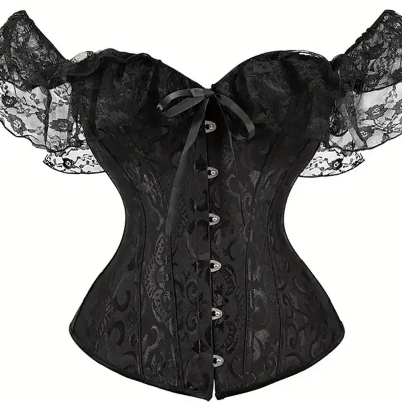New lace trim shapewear top, elegant design, women's fashion apparel, Underwear, Underbust Corset Style Garment