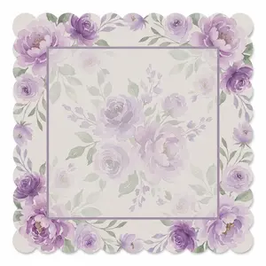 Violet Bloom Watercolor Frame