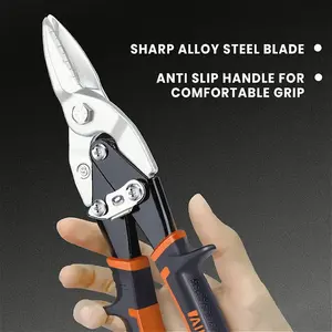 Straight Aviation Shears Metal Tin Snips, Durable Cutting Tool for Crafting & Repairing, Precision Engineering for DIY Projects