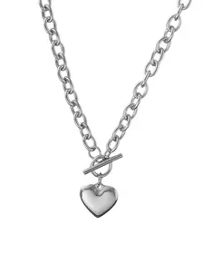 Elegant Heart Pendant Necklace Bracelet, Simple Fashion Heart Collar Chain, Ideal Birthday and Mother's Day Gift, Daily Wear and Party Accessory, Love Heart Necklace, Minimalist Chain