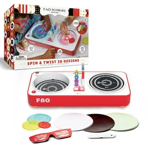 FAO Schwarz Spin and Twist 3D Art Glow Kit Art Set Drawing Kit Storage 46pcs