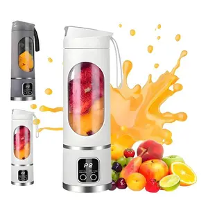 USB Rechargeable Portable Digital Blender – 12 Stainless Steel Blades Smoothie Maker, Personal Juicer Cup for Fruits & Vegetables, Mini Travel Blender for Shakes, Baby Food & Protein Drinks – Ideal Kitchen Appliance, Gift for Mom, Travel & Sports Use