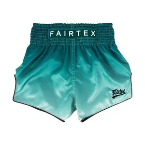 Fairtex BS1906 Green Fade Slim Cut Muay Thai Boxing Short