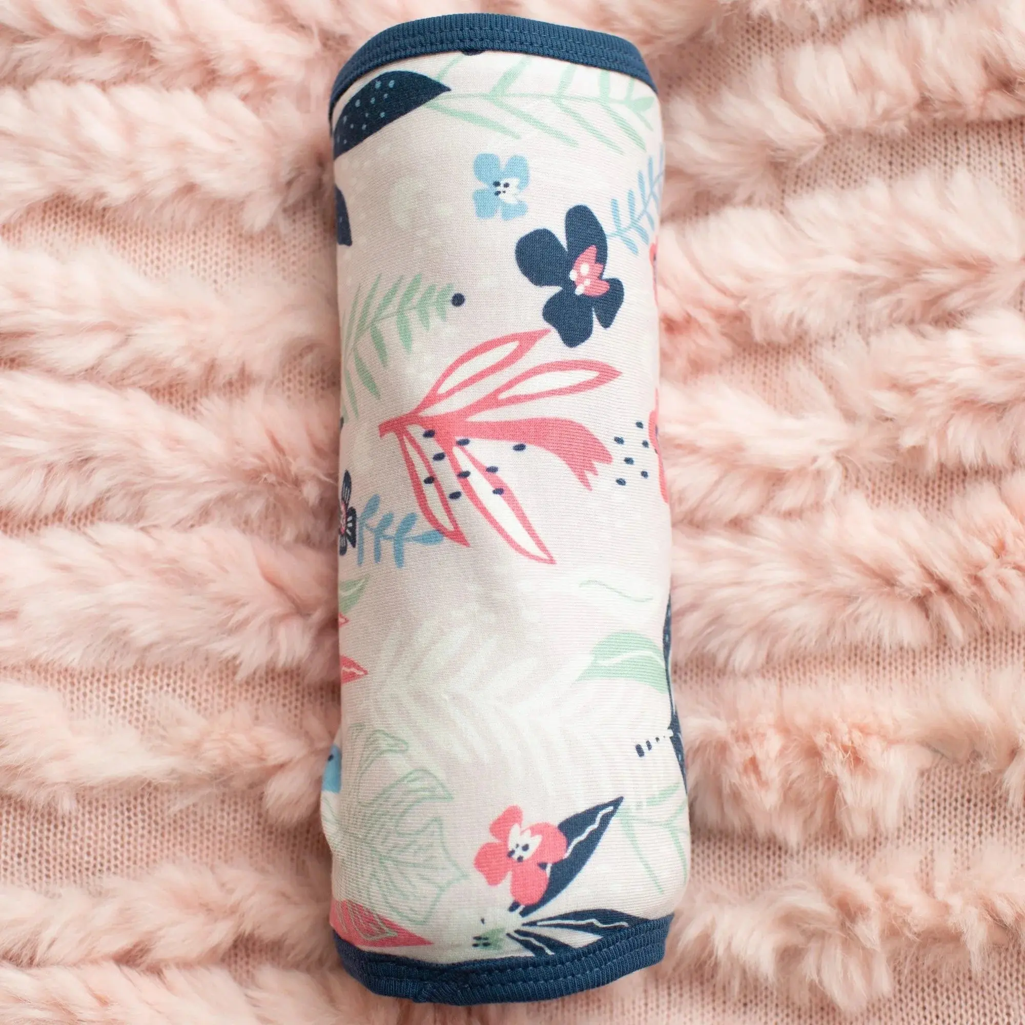 Bestaroo Flowering Leaves Swaddle Blanket, Super Soft Lenzing Micromodal Stretch Baby Wrap, Flowering Leaves Print, Multi Use Swaddle, Stroller & Nursing Cover, 38 x 38