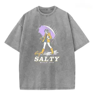 Holafish Women's Acid Washed T Shirt Cotton Tee Soft Breathable Casual Top Ideal for Campus Outfits Girlfriends Gatherings Outdoor Picnics Lazy Weekends and Everyday Casual Looks