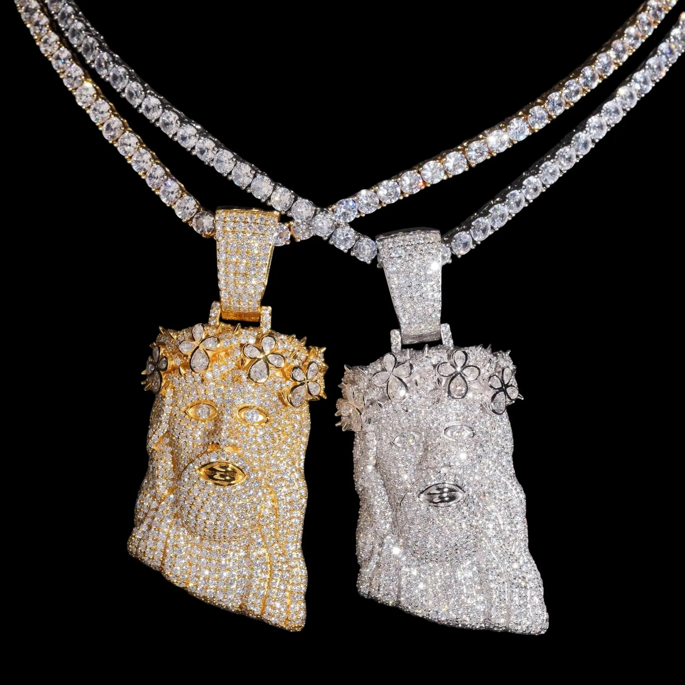 Jesus Pendant Lab Diamond – 14k Gold