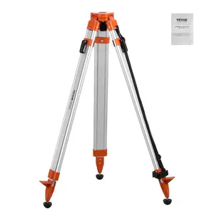 VEVOR Laser Level Tripod Stand, 5/8-11 Thread Mount, 16.53-65.55 inch Height Adjustment Heavy Duty Survey Tripod for Construction Laser Level Scanner, Retractable Legs Non-Skid Feet Professional