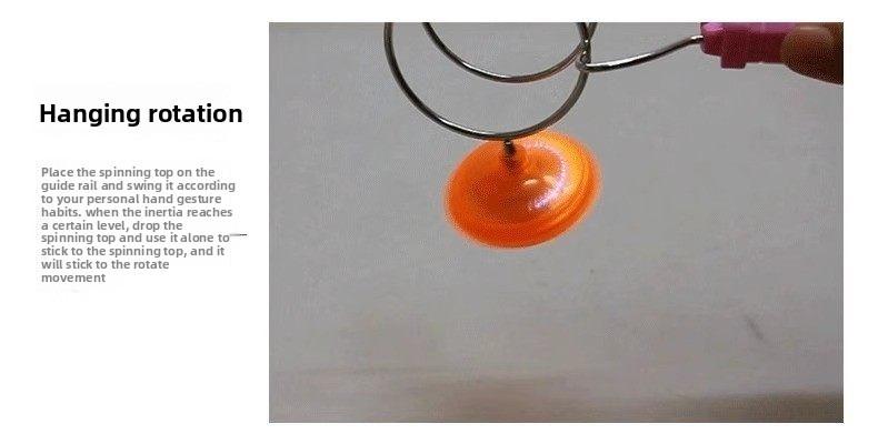 Kids' Light-Up Hand-Crank Magnetic Orbital Magic Yo-Yo – Glowing Spinning Gyro Toy with Magnetic Flywheel Effects