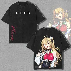 Cissia Zenless Zone Zero Graphic Tee,ZZZ Dark Anime Game Streetwear,Vintage Washed Heavy Cotton Oversized Top,Retro Snake Thiren Character Design,Loose Fit Soft Breathable Casual Hip Hop Trendy Unisex Daily Fashion Shirt For Men Women