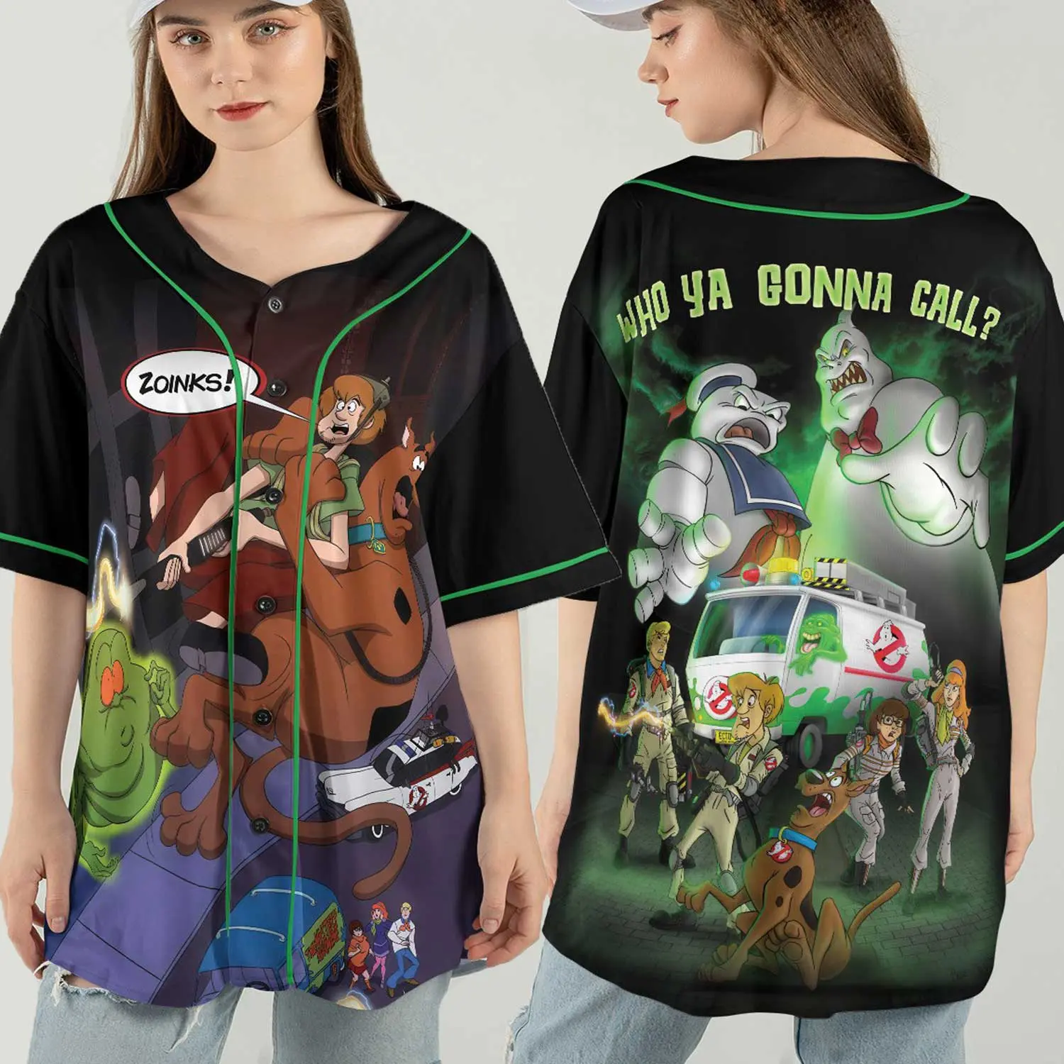 Scooby-Doo Who Ya Gonna Call Baseball Jersey, ZOINKS Halloween Movie Jersey, Fan Gift Tee Shirt