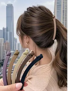5 Piece Simple Banana Clips Set, Ideal for Daily Wear, Parties, Work, Face Washing, Bathing, Matching Makeup and Hair Clip Set