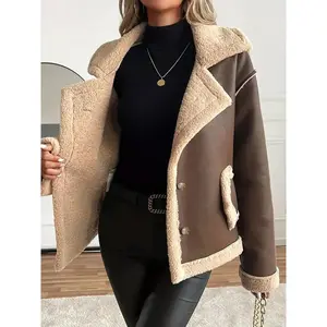 Women’s Autumn/Winter Motorcycle Jacket – Warm, Made from Sheepskin (Shearling) or Lamb Wool