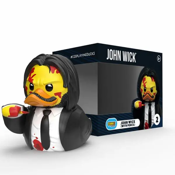 Tubbz John Wick with Pencil New Official John Wick Merchandise TV/Movie Character Vinyl Figure, Boxed Edition Collectible Figurine/Statue