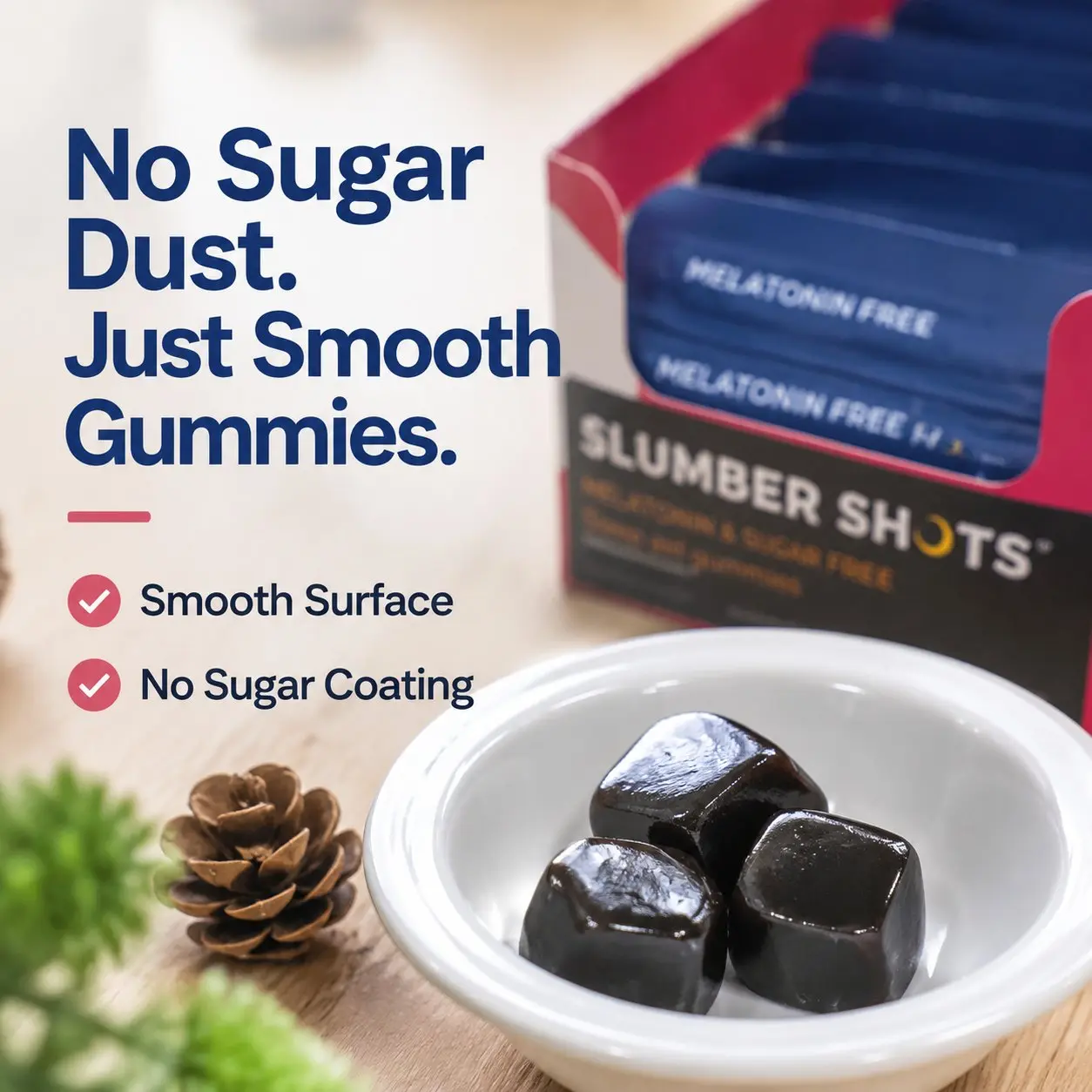 SGC Slumber Shots Melatonin-Free Sleep Gummies - Sugar-Free, 16X Concentrated Valerian Root & Jujube Seed, 12-Pack for Deep Sleep & Relaxation - Natural Herbal Supplement